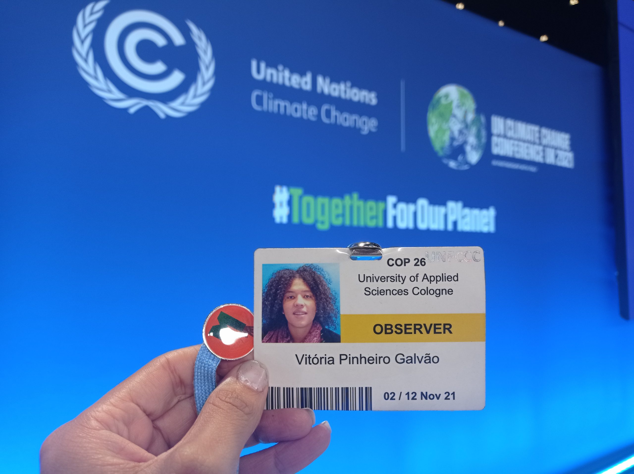 Na COP26, a ativista negra e trans Vitória Pinheiro. (Foto: Arquivo Pessoal)