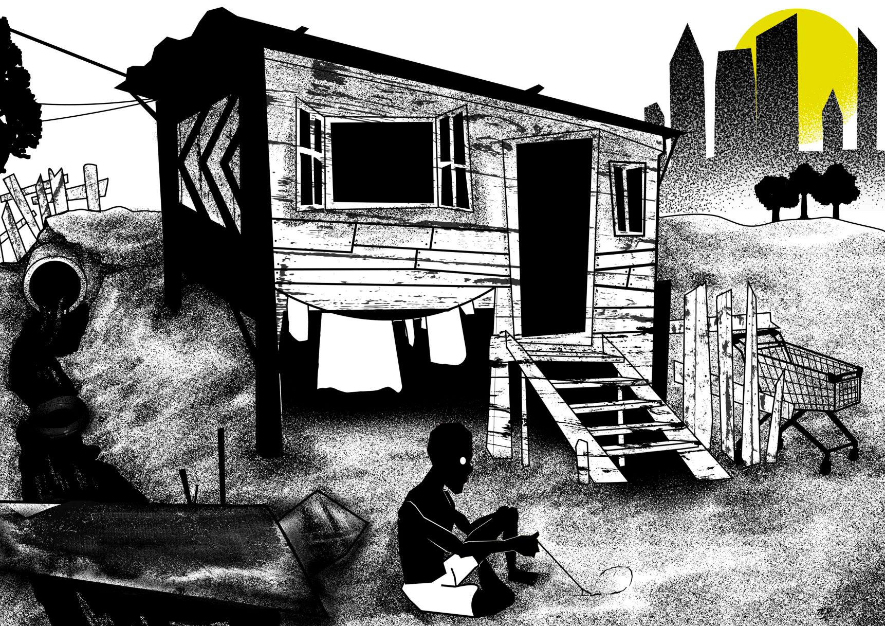 Maioria dos jovens infratores que cumpre medida socioeducativa vem de situações de extrema vulnerabilidade social (Ilustração: Bruno Zagri)