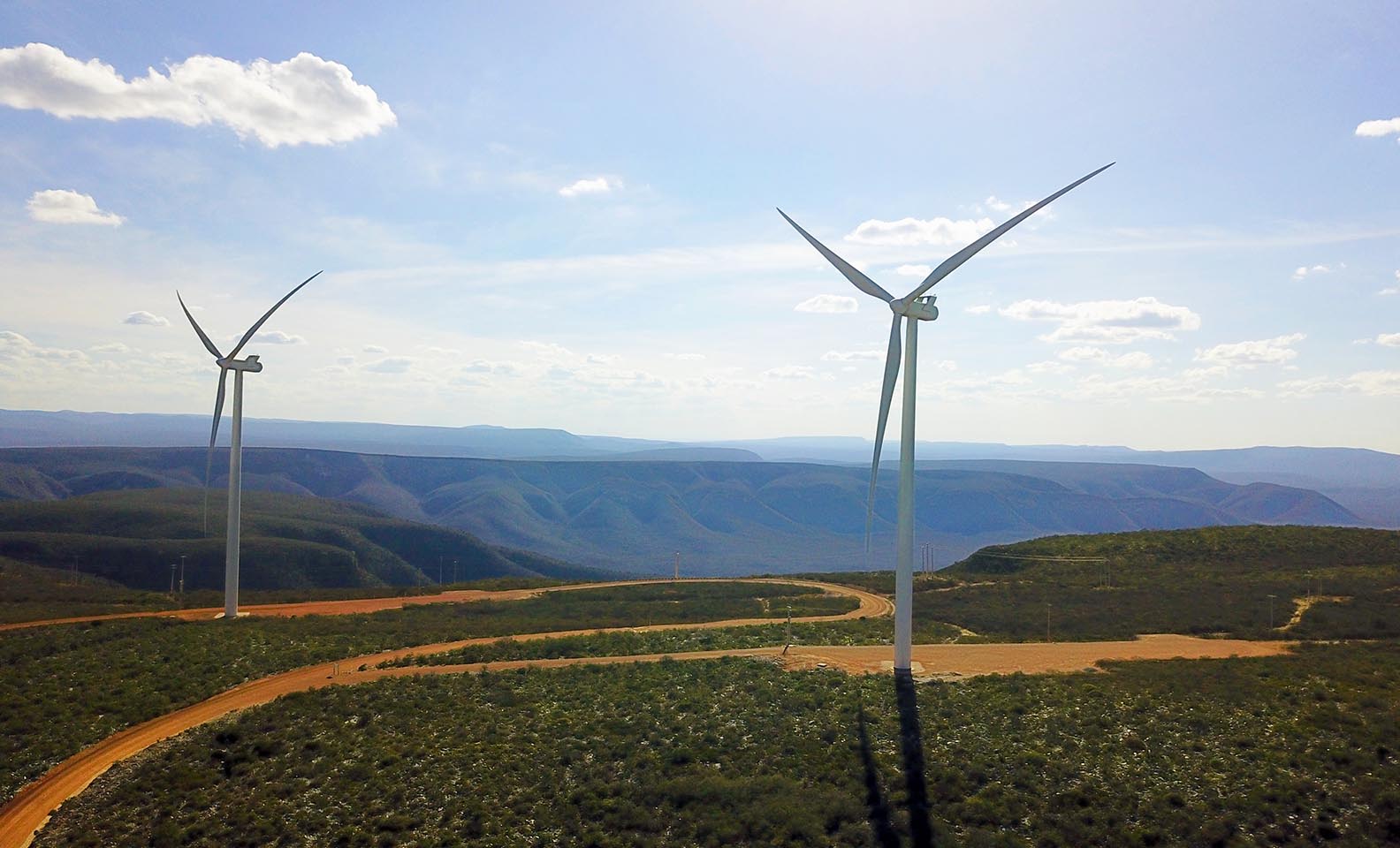 Parque eólico na Bahia: estudo defende investimento em fontes renováveis mas alerta para necessidade de respeitar comunidades locais (Foto: Enel / Divulgação)