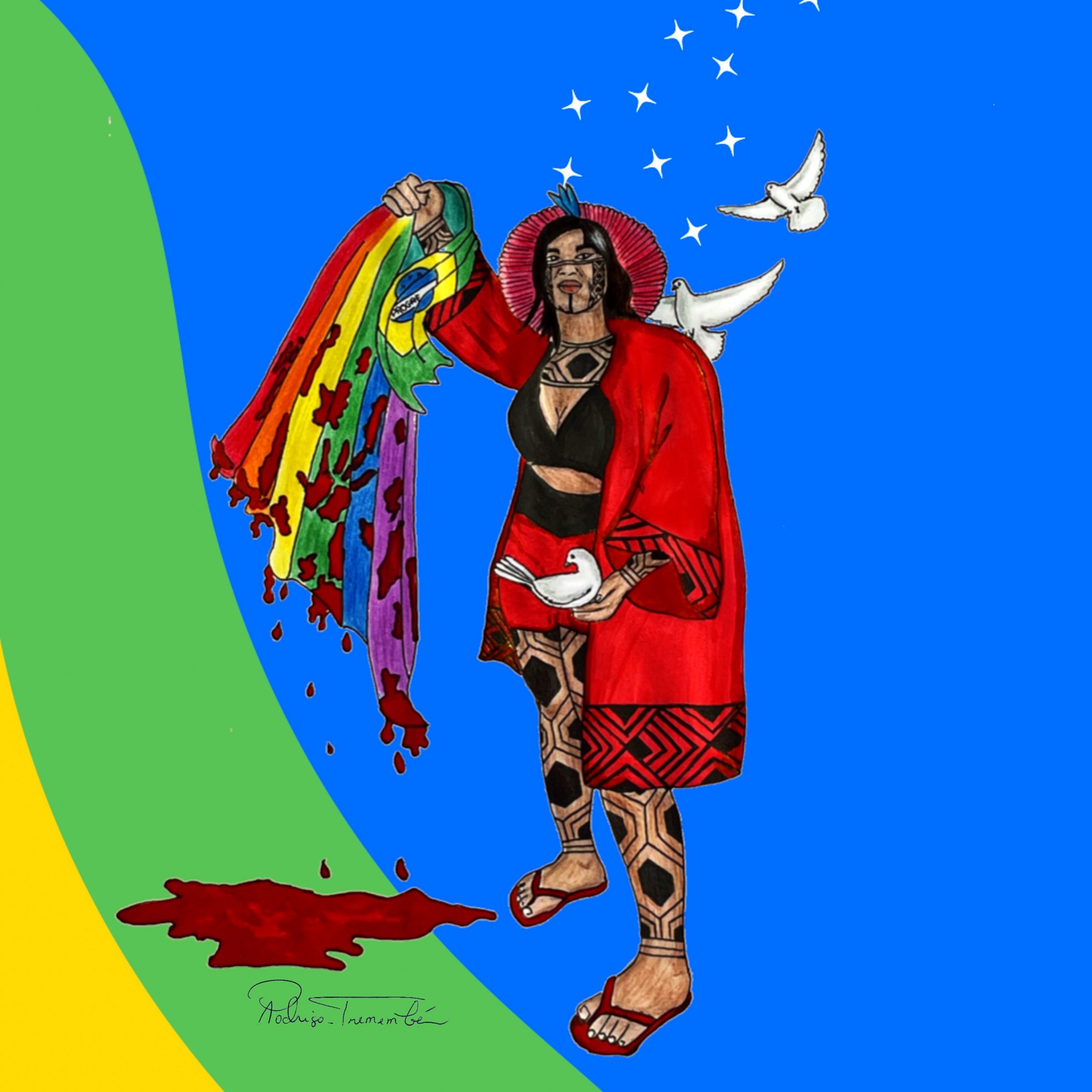 Um dos muitos e criativos croquis de Rodrigo Tremembé. Reprodução