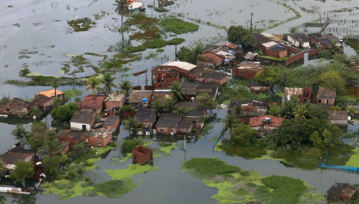 Região Metropolitana do Recife submersa após temporais: relatório do IPCC alerta para aumento do nível do mar e acende sinal vermelho para cidades costeiras do Brasil (Foto: Cleber Caetano / Presidência da República - 22/05/2022)
