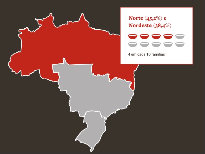 Mapa da Fome 2º Inquérito VIGISAN - Reprodução site Olhe para a Fome