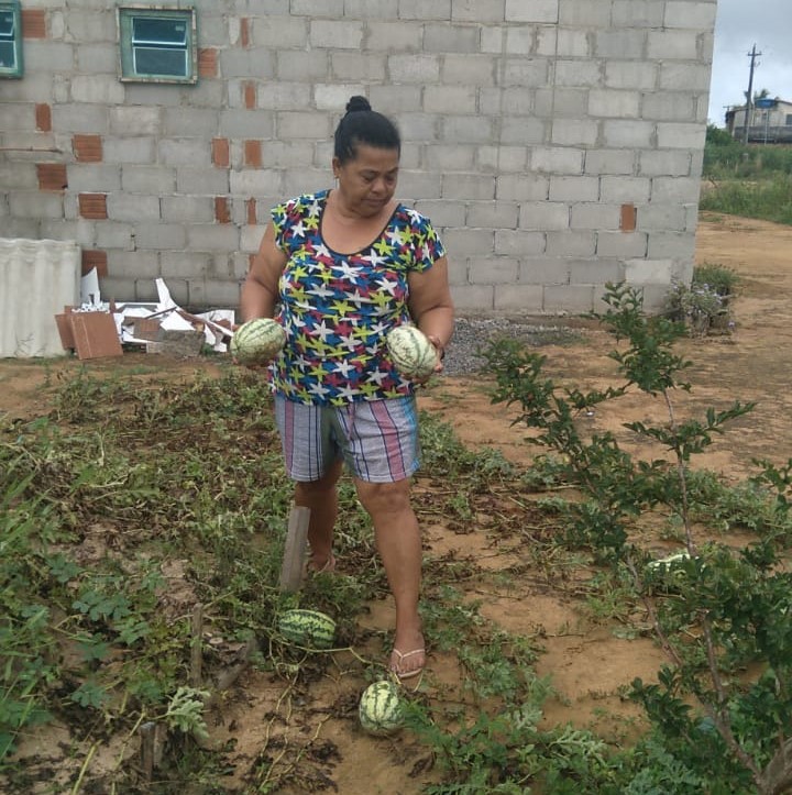 Vera Lúcia (Verinha) saiu de SP e voltou para o Nordeste, depois de 30 anos, casada, pra cuidar da terra. Foto Liliana Peixinho