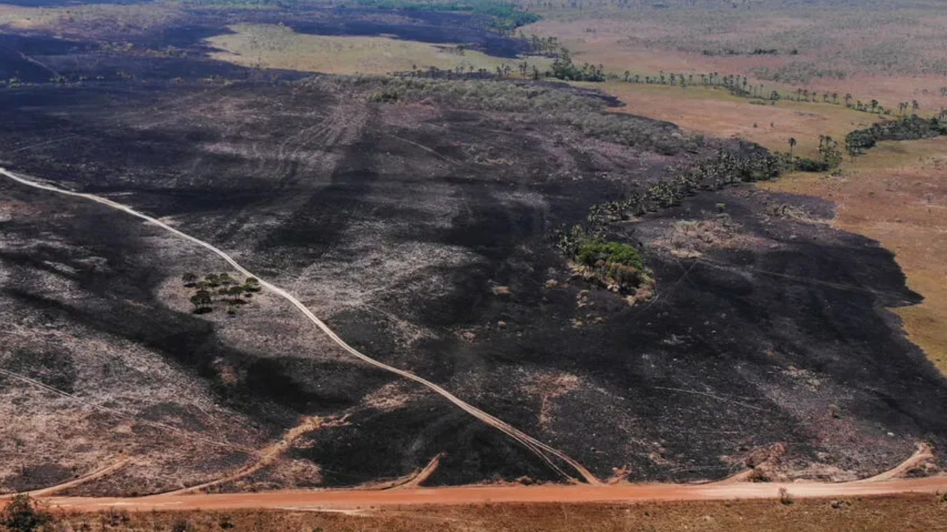 Estrada de terra no território quilombola Kalunga: isolamento e dificuldades para transporte e acesso a serviços (Foto: José Cícero / Agência Pública)