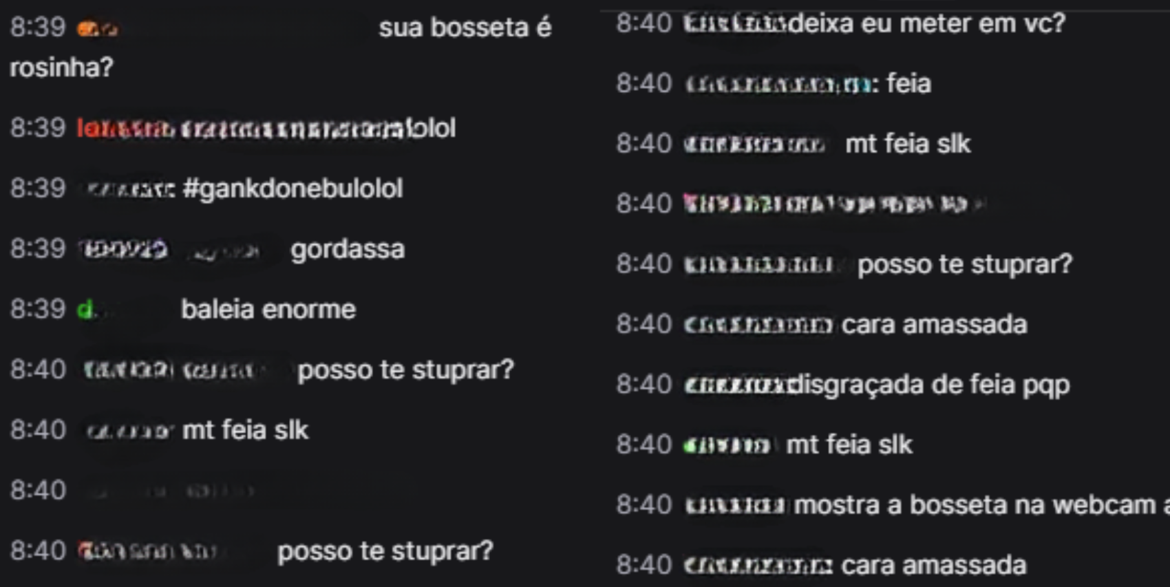 Um minuto de assédio e abuso sexual a Jéssica: ataques a mulheres na internet cada vez mais intensos (Reprodução)