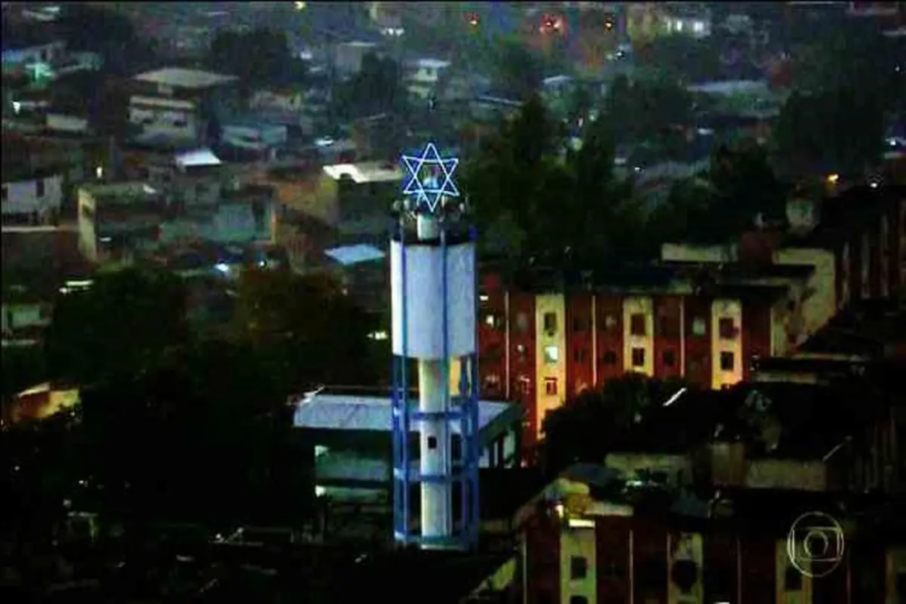 Estrela de Davi usada como símbolo de facção criminosa que controla o Conjunto de Israel: quem vai defender esse território na Zona Norte do Rio? (Foto: Reprodução / TV Globo)