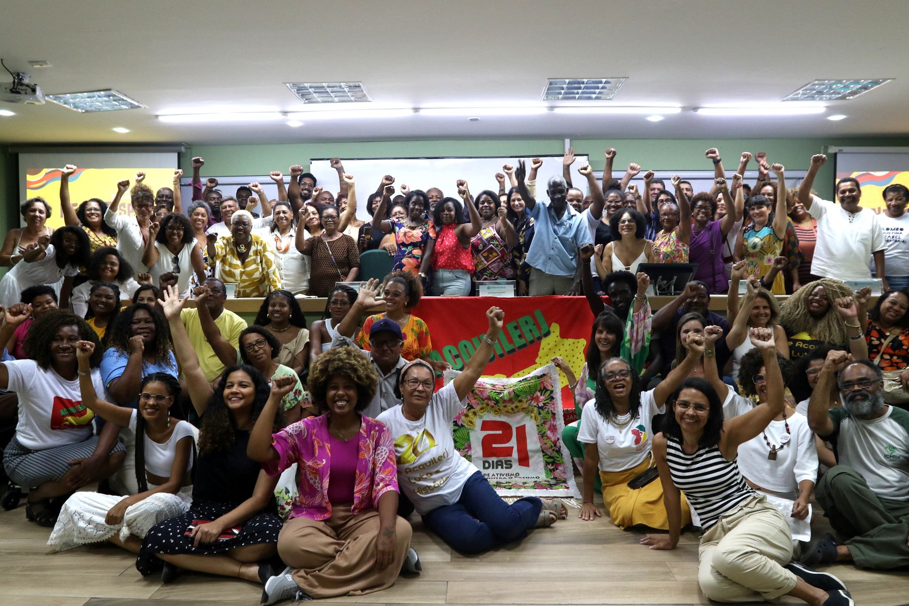 Lideranças quilombolas do Rio reunidas em seminário: protagonismo feminino e preocupação com violência, regularização dos territórios e educação (Foto: Tânia Rêgo / Agência Brasil - 01/03/2024)