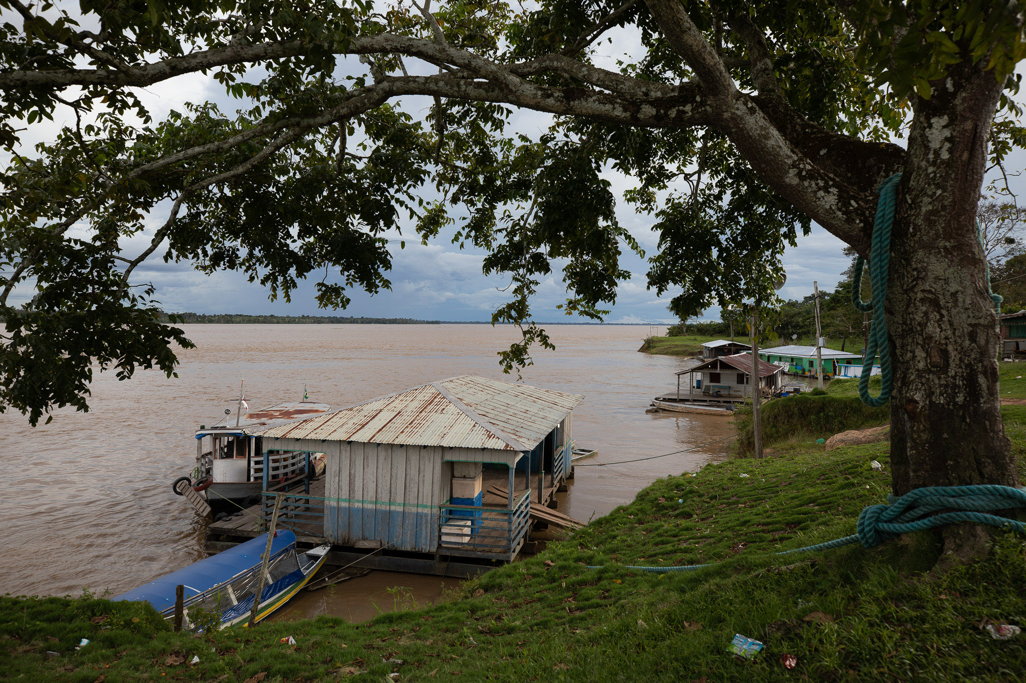 Comunidade indígena Urucurituba do povo Mura, as margens do rio Madeira, no município de Autazes: lideranças protestam por falta de consulta para mineração em território indígena (Foto: Bruno Kelly/Amazônia Real - 27/03/22)