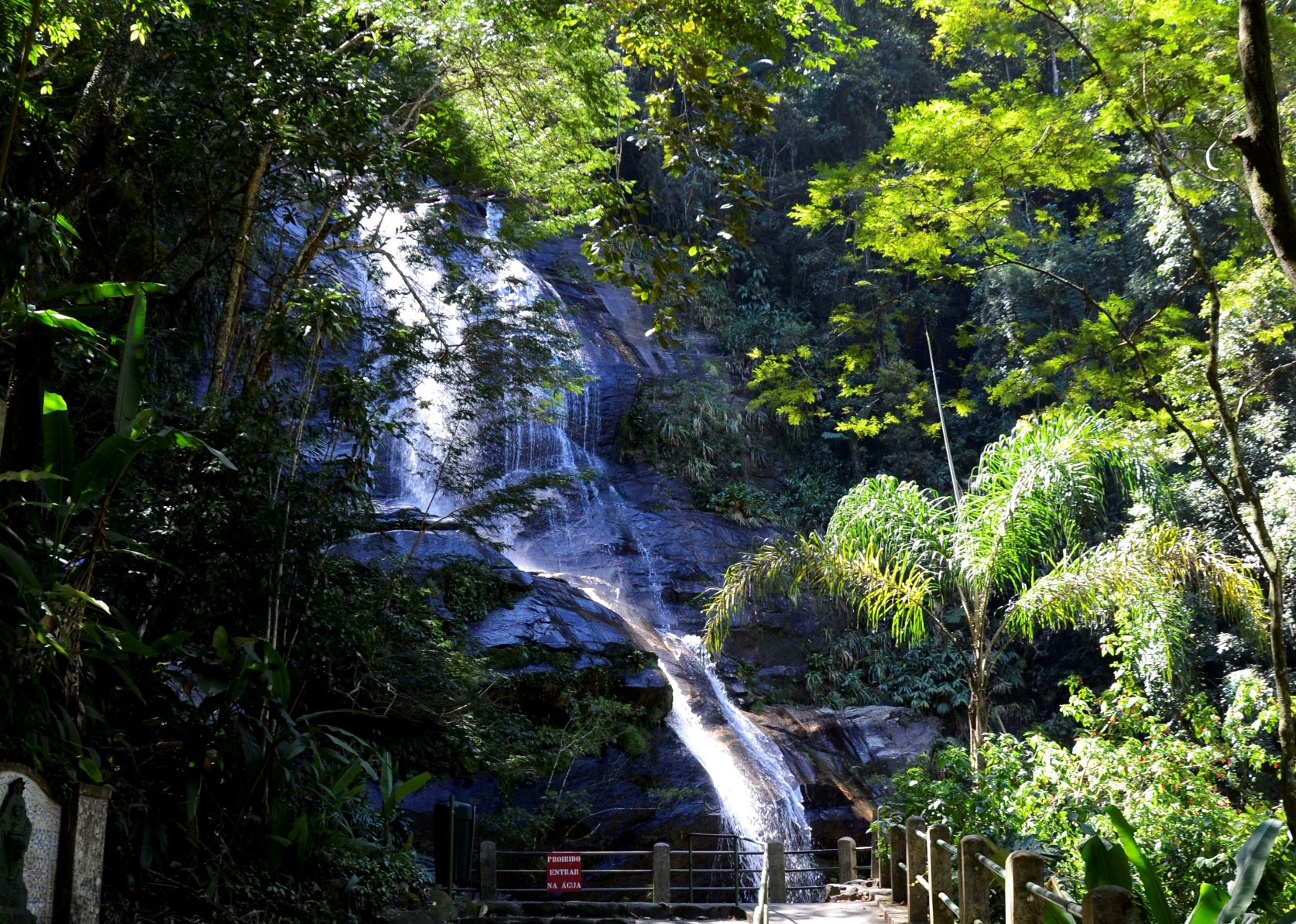 Cascata no Parque Nacional da Tijuca: após desmatamento, plantação de 100 mil mudas para reflorestar a área, proteger mananciais e garantir abastecimento de água do Rio (Foto: Alexandre Macieira / Riotur)