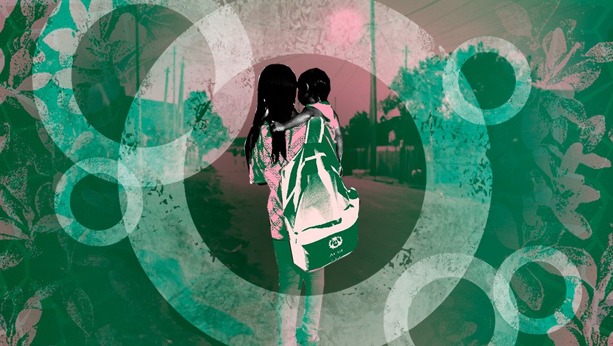 Meninas mães: falta de orientação dos direitos e falha na rede de proteção (Arte: Giulia Santos e Kath Xapi Puri / AzMina)