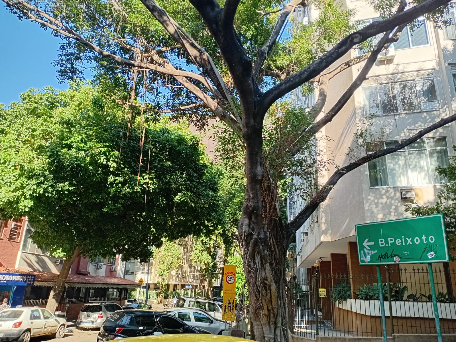 Placa indicando a entrada para o Bairro Peixoto: características estabelecidas pelo proprietário da antiga chácara que doou suas terras (Foto: Oscar Valporto)