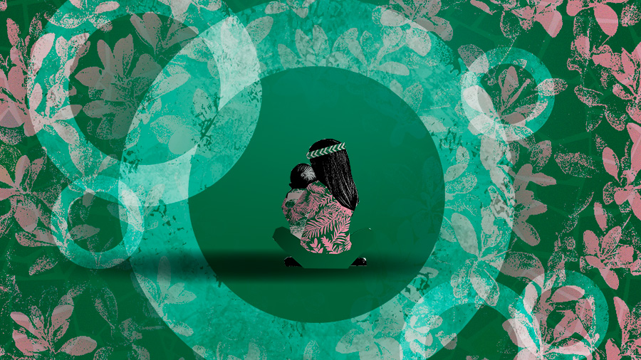 Mães meninas: territórios indígenas registram maiores taxas de fecundidade ((Arte: Giulia Santos e Kath Xapi Puri / AzMina)