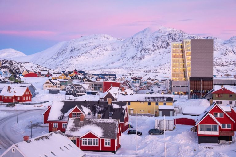 Paisagem gelada de Nuuk, capital da Groenlândia: Donald Trump transformou ilha coberta de gelo, com menos de 60 mil moradores, num dos lugares mais falados do mundo (Foto: Governo da Groenlândia)