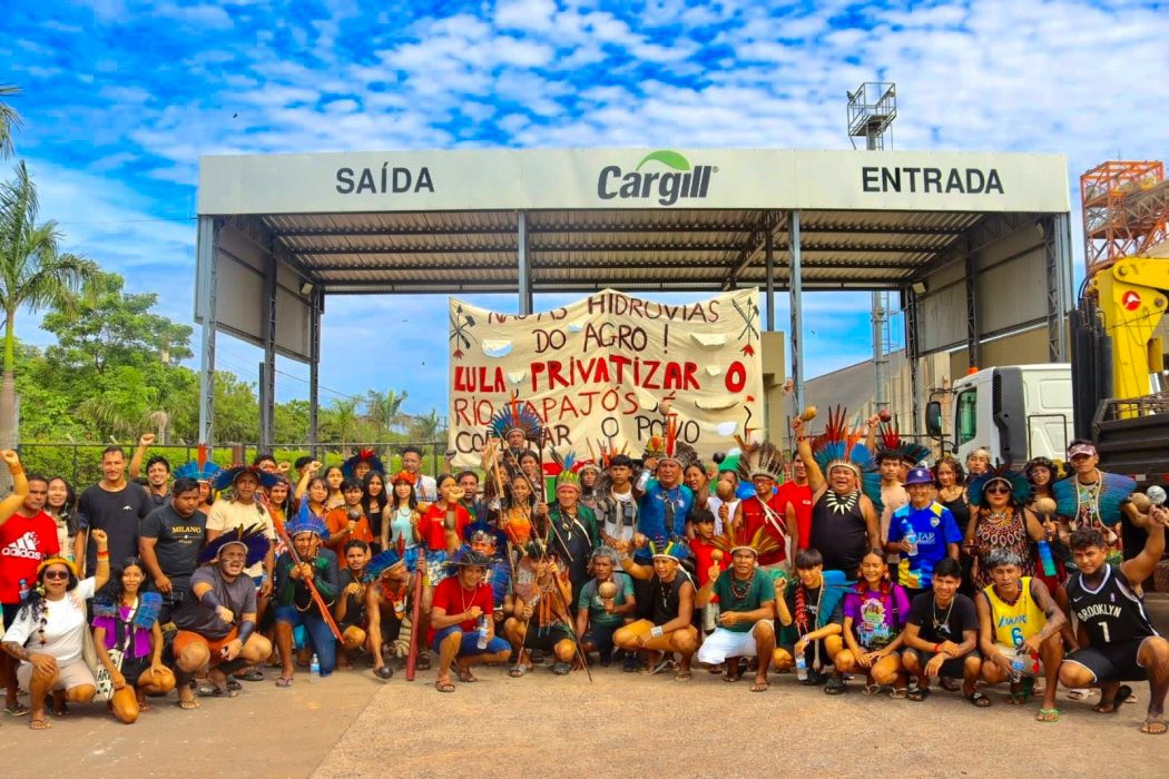 Mobilização indígena contra privatização dos rios Tapajós e Tocantins em Santarém: movimento quer revogação de decreto (Foto: Conselho Indígena Tapajós-Arapiuns - Cita)